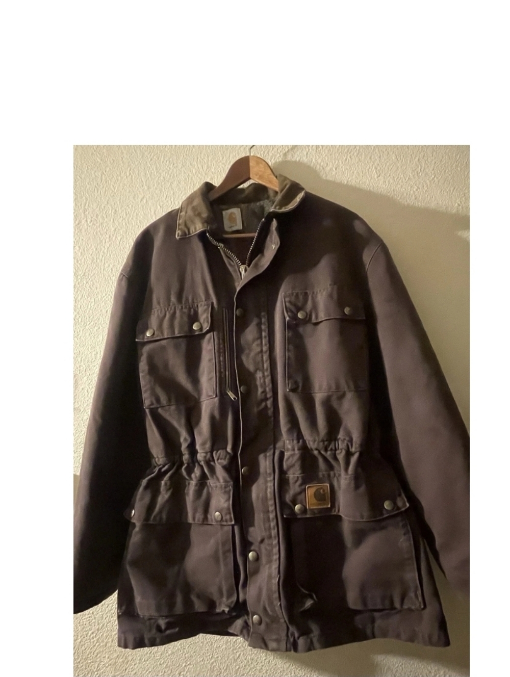 Vintage Carhartt PB1373 Mocha Blanket Lined Barn Coat Chore Jacket Womens Large
